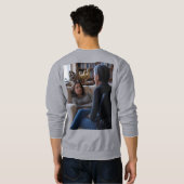 Fascination avec Canards hommes gris sweatshirt re (Dos entier)