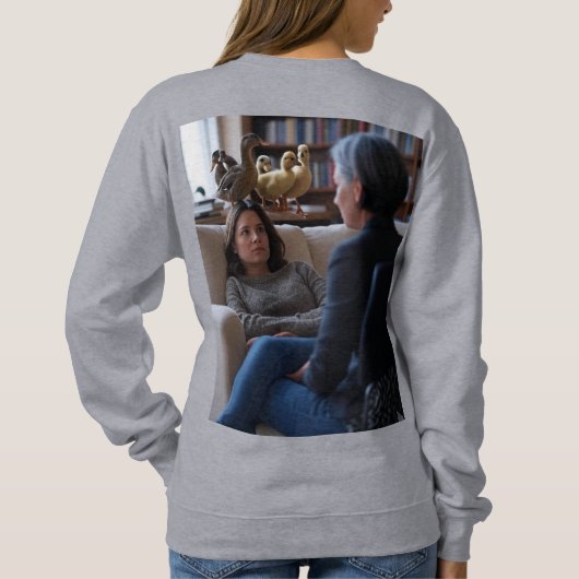 Fascination Pour Canards femme sweatshirt gris dos (Dos)