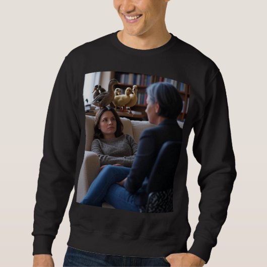 Fascination With Ducks men black sweatshirt (Devant)