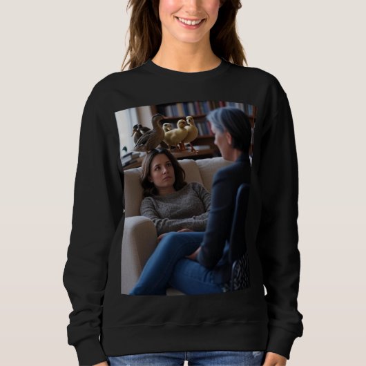 Fascination With Ducks women black sweatshirt (Voorkant)