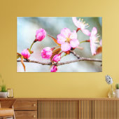 Fascine van kersenbloesems in de lentetuin canvas afdruk (Insitu (Woonkamer))