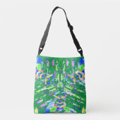 Fascinerende digitale kunst in heldere kleuren crossbody tas (Achterkant)