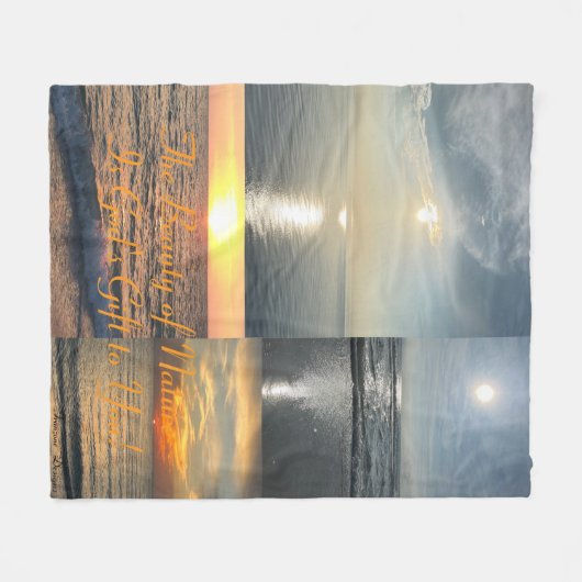 Fascinerende oceaanlandschappen, fleece deken (Voorkant (Horizontaal))