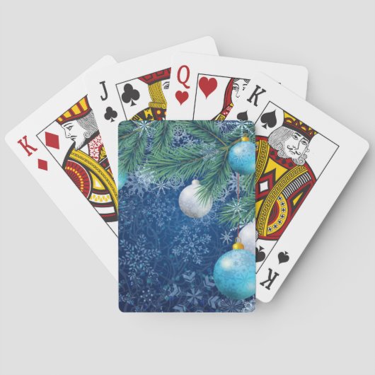 Fascinerende witte kerstspeelkaarten speelkaarten (Achterkant)