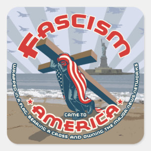 Fascisme Came Wrapped Vierkante Sticker