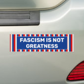 Fascisme is geen grootheid bumpersticker (Op auto)