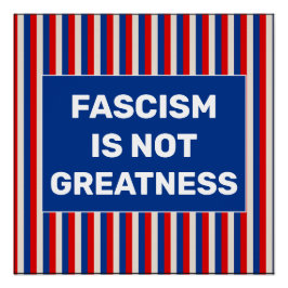 Fascisme is geen grootheid perfect poster