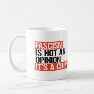 Fascisme is geen mening koffiemok