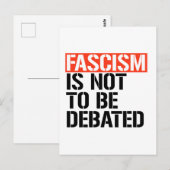Fascisme is geen onderwerp van discussie briefkaart (Voorkant / Achterkant)