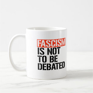 Fascisme is geen onderwerp van discussie koffiemok