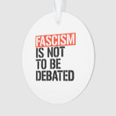 Fascisme is geen onderwerp van discussie ornament (voorkant)