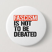 Fascisme is geen onderwerp van discussie ronde button 7,6 cm (Voorkant)