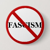 Fascisme Warning Button (Voorkant)