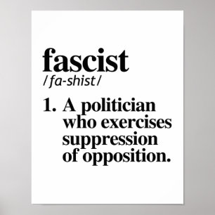 fascistische definitie - een politicus die ons uit poster