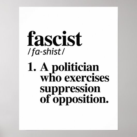 fascistische definitie poster (Voorkant)