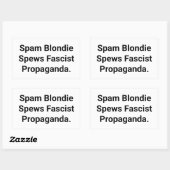 Fascistische Spam Blondie Jeff Hankamer Artjunkhau Rechthoekige Sticker (Vel)