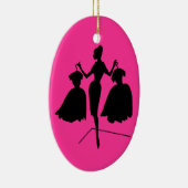  Fashiion Silhouette Keramisch Ornament (Rechts)
