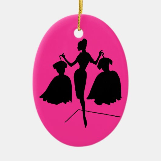  Fashiion Silhouette Keramisch Ornament (Voorkant)