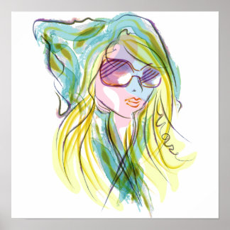 Fashiom-meisje Poster