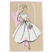 Fashion Bride Natural cadeautas midden roze (Voorkant)