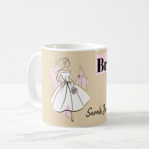 Fashion Bride Neutral Group Bridesmaid Nom tasse