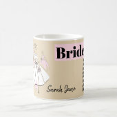 Fashion Bride Neutral Group Bridesmaid Nom tasse (Centre)