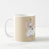Fashion Bride Neutral Group Bridesmaid Nom tasse (Gauche)