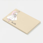 Fashion Bride Neutral Nom post-it notes (Incliné)