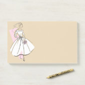 Fashion Bride Neutral post-it notes (Sur un bureau)