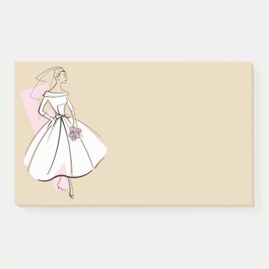Fashion Bride Neutral post-it notes (Devant)