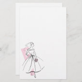 Fashion Bride papeterie rose (Devant / Derrière)