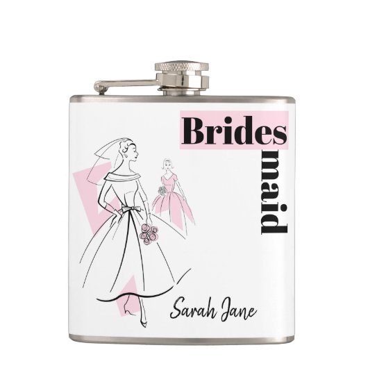 Fashion Bride Pink Bridesmaid Nom flacon (Devant)