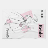 Fashion Bride Pink Group Bride serviette de cuisin (Horizontal)