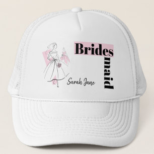 Fashion Bride Pink Group Bridesmaid casquette