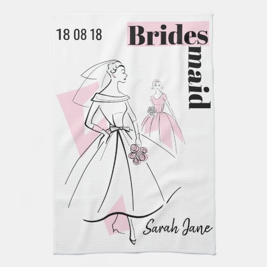 Fashion Bride Pink Group Bridesmaid serviette de c (Vertical)