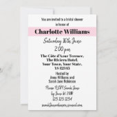 Fashion Bride Pink Group nuptiale invitation (Dos)
