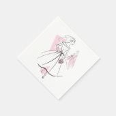 Fashion Bride Pink Group serviettes en papier (Coin)