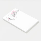 Fashion Bride Pink post-it notes (Incliné)