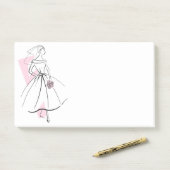 Fashion Bride Pink post-it notes (Sur un bureau)