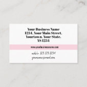 Fashion Bride rose carte de visite rayure rose (Dos)