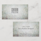 Fashion Designer Gris Tons Mandala Carte de visite (Devant / Derrière)