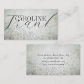 Fashion Designer Gris Tons Mandala Carte de visite (Devant / Derrière)