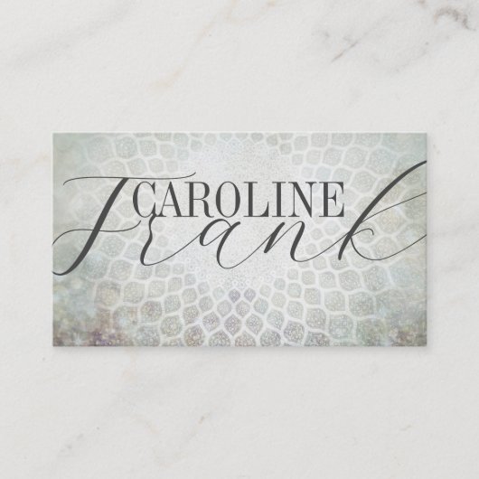 Fashion Designer Gris Tons Mandala Carte de visite (Devant)