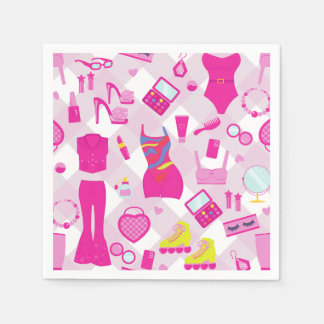 fashion doll clothes vintage 1990s pink gingham servet