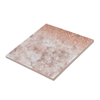 Fashion Elegant Ombre Pink Glitter Glitter Marble Tegeltje
