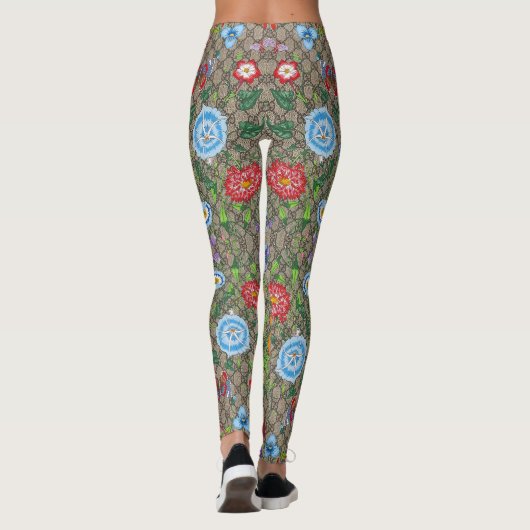Fashion Floral Stylish Elegant Leggings (Achterkant)