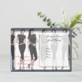 Fashion Forward Girl Time Invitations (Debout devant)