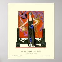 Fashion Girl Art Déco vintage par George Barbier