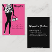 Fashion girl design carte de visite (Devant / Derrière)