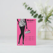Fashion girl design carte de visite (Debout devant)